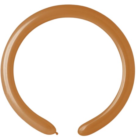 Lateksowe brązowe balony rurki, 1" - 2,5 cm. 100 szt.