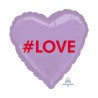 Fioletowy Balon foliowy 18'' HRT - Love Candy Heart, zapakowany