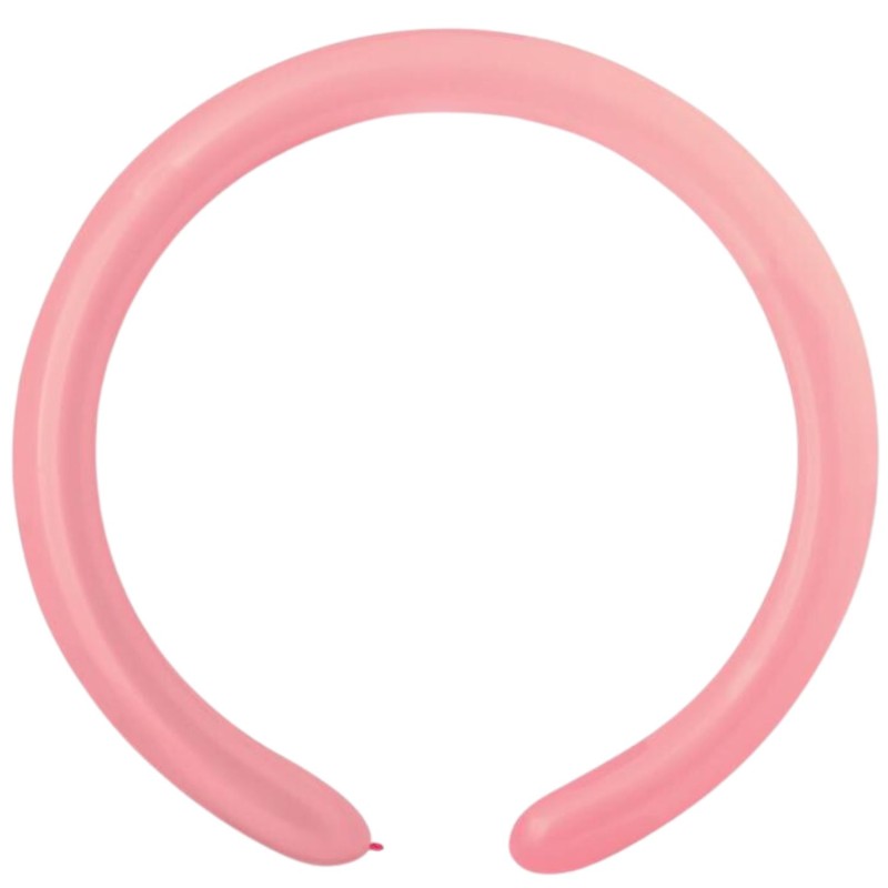 Lateksowe różowe balony rurki, 1" - 2,5 cm. 100 szt.