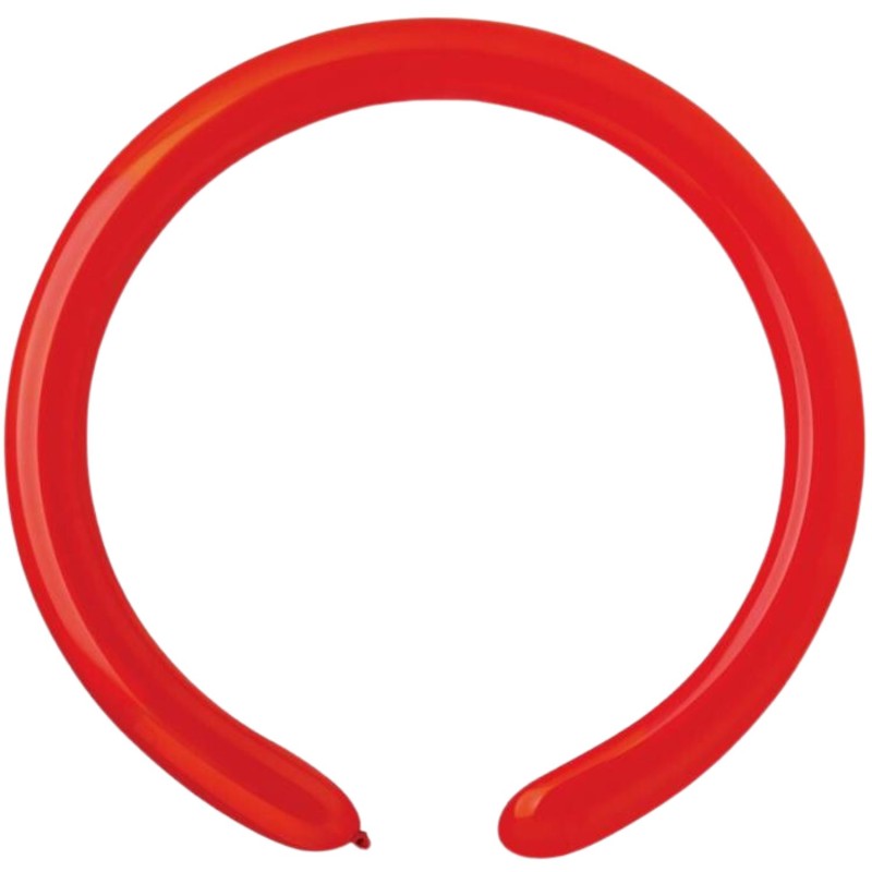 Lateksowe czerwone balony rurki, 1" - 2,5 cm. 100 szt.