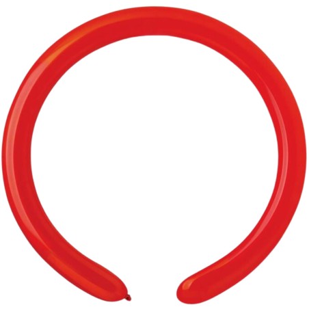 Lateksowe czerwone balony rurki, 1" - 2,5 cm. 100 szt.