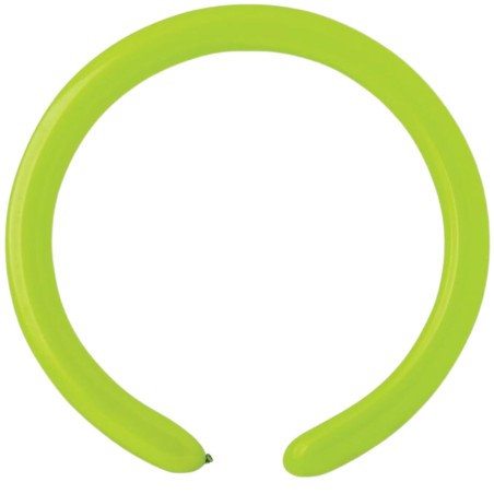 Lateksowe zielone balony rurki, 1" - 2,5 cm. 100 szt.