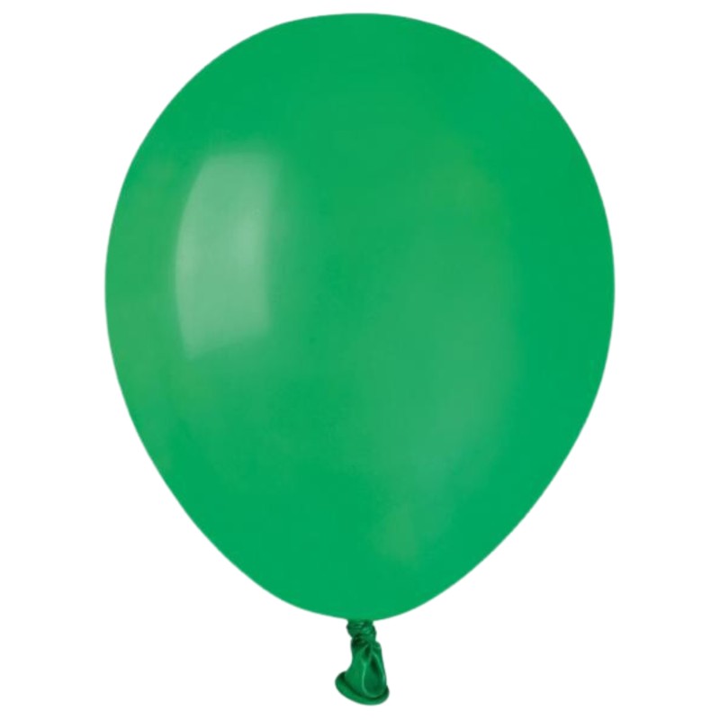 Lateksowe zielone Balony A50 - klasyczne, 5" - 13 cm. 100 szt.