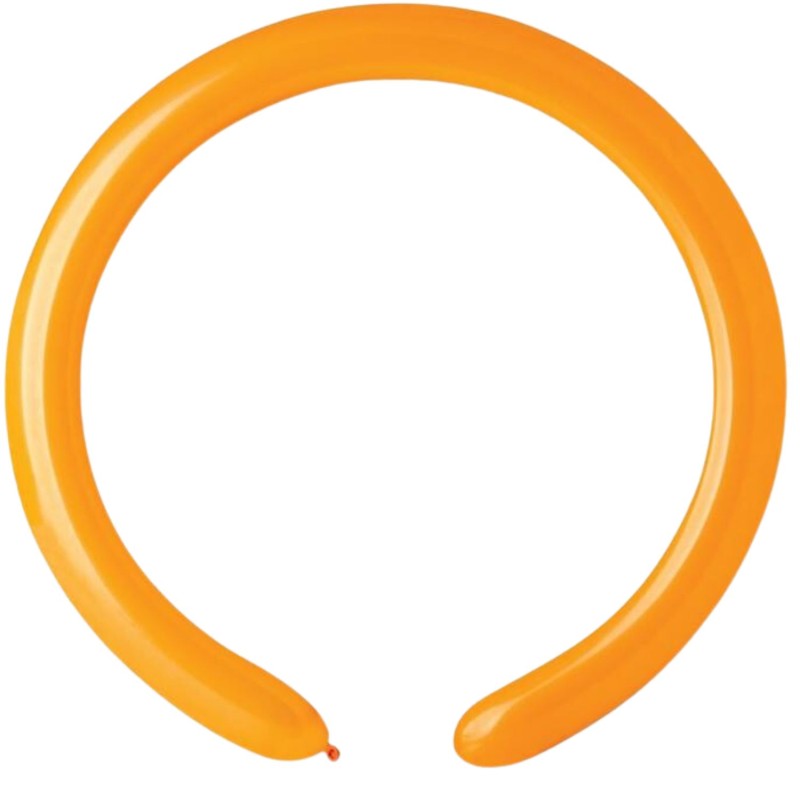 Lateksowe pomarańczowe balony rurki, 1" - 2,5 cm. 100 szt.