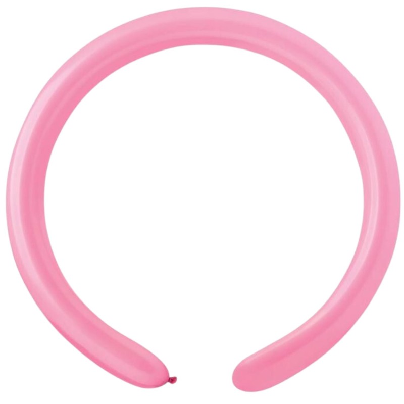Lateksowe różowe balony rurki, 1" - 2,5 cm. 100 szt.