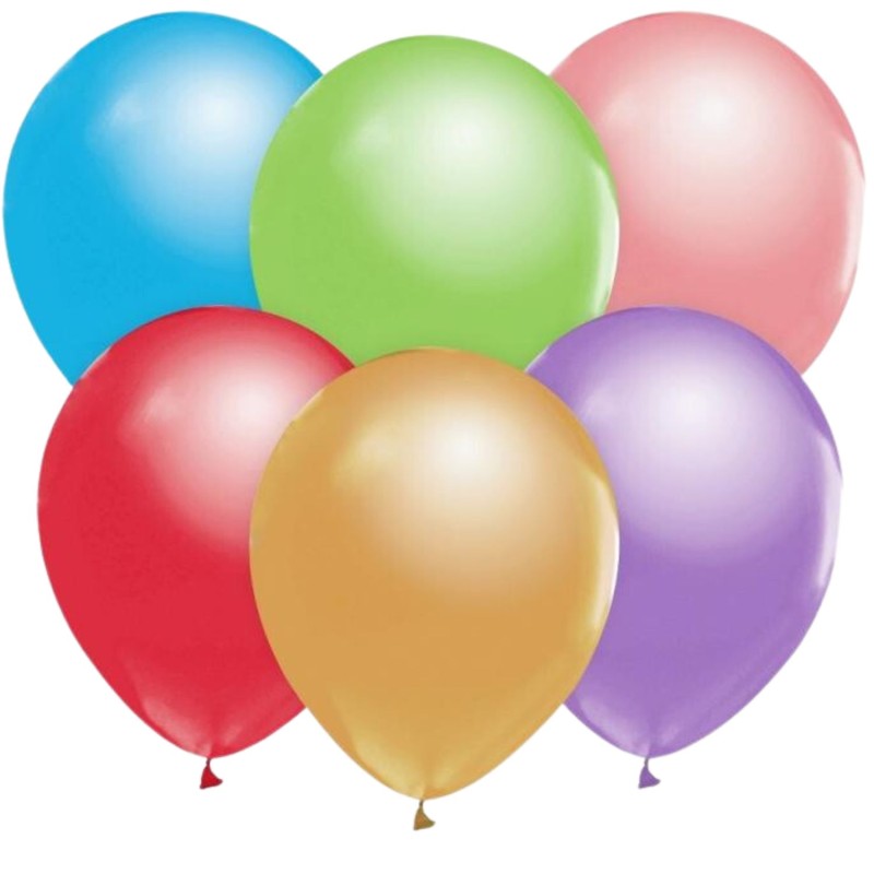 Lateksowe kolorowe balony metalik  12" - 30 cm. 10 szt.