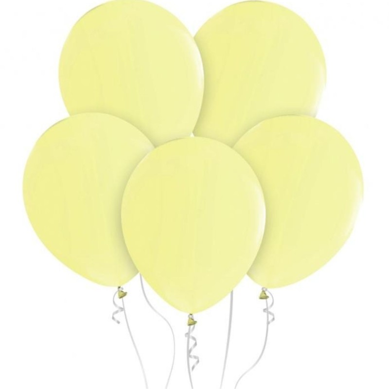 Lateksowe żółte balony pastelowe 12" - 30 cm. 10 szt.