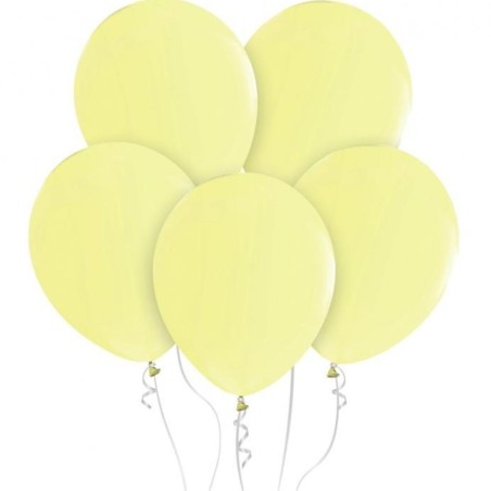 Lateksowe żółte balony pastelowe 12" - 30 cm. 10 szt.