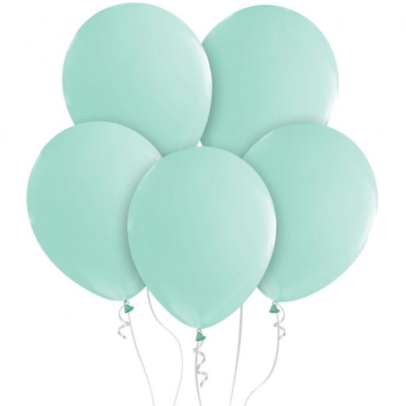 Lateksowe zielone balony pastelowe 12" - 30 cm. 10 szt.