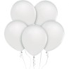 Lateksowe białe balony metalik 12" - 30 cm. 10 szt.