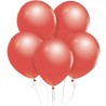 Lateksowe czerwone balony metalik  12" - 30 cm. 10 szt.