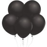 Lateksowe czarne balony metalik  12" - 30 cm. 10 szt.