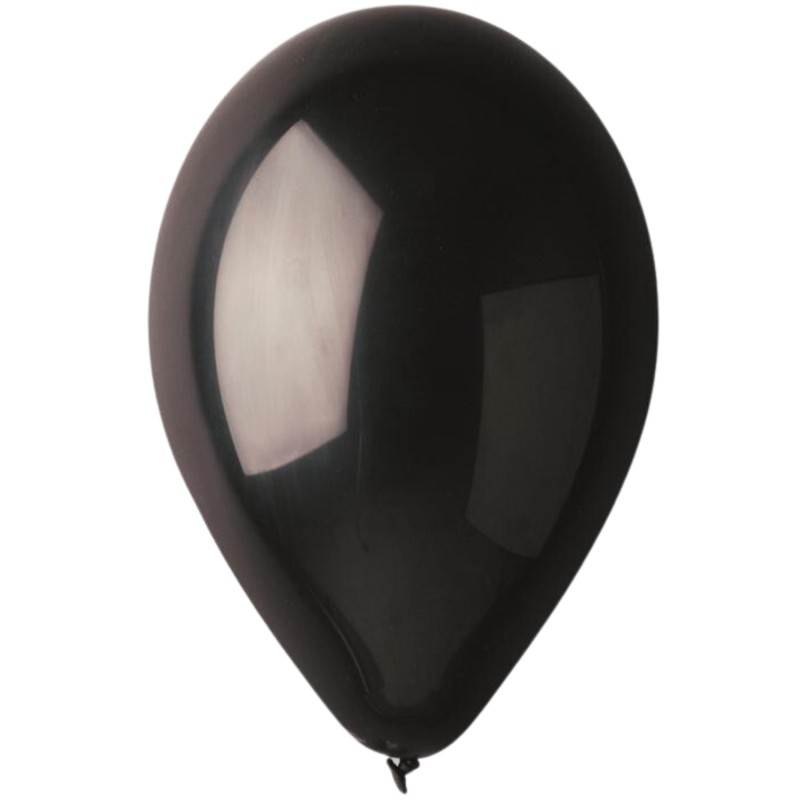 Lateksowe czarne Balony G90 pastel - klasyczne, 10" - 25 cm. 100 szt.