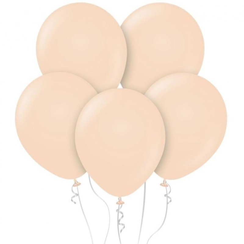 Lateksowe cieliste balony pastelowe 12" - 30 cm. 10 szt.