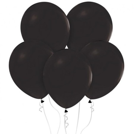 Lateksowe czarne balony pastelowe 12" - 30 cm. 10 szt.