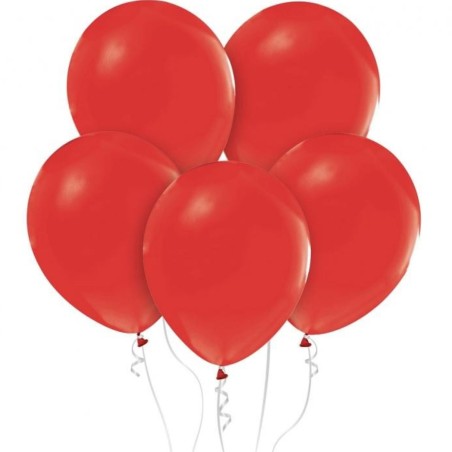 Lateksowe czerwone balony pastelowe 12" - 30 cm. 10 szt.