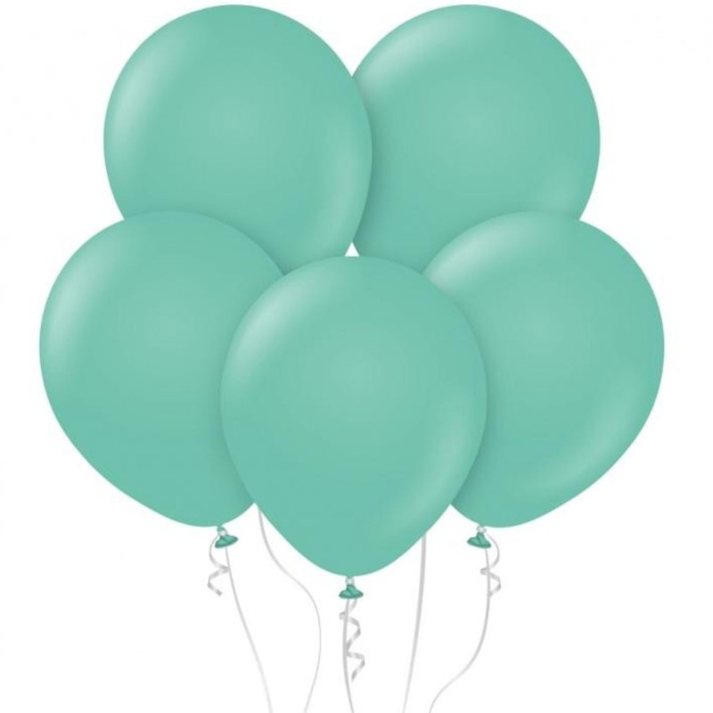 Lateksowe zielone balony pastelowe 12" - 30 cm. 10 szt.