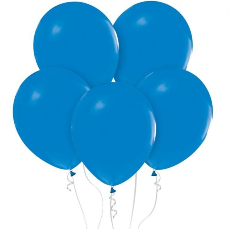 Lateksowe niebieskie balony pastelowe 12" - 30 cm. 10 szt.