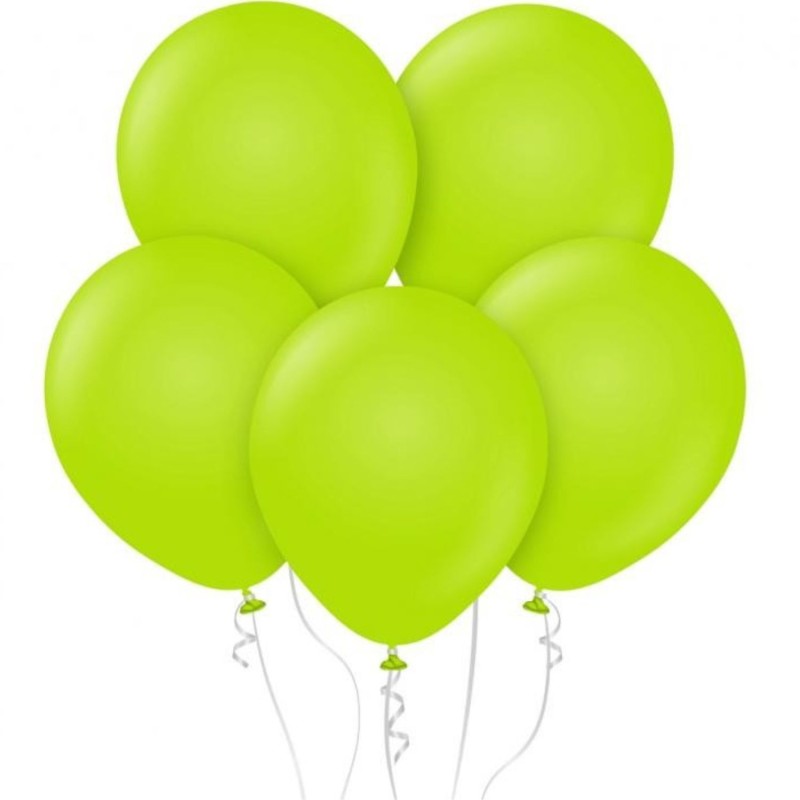 Lateksowe zielone balony pastelowe 12" - 30 cm. 10 szt.