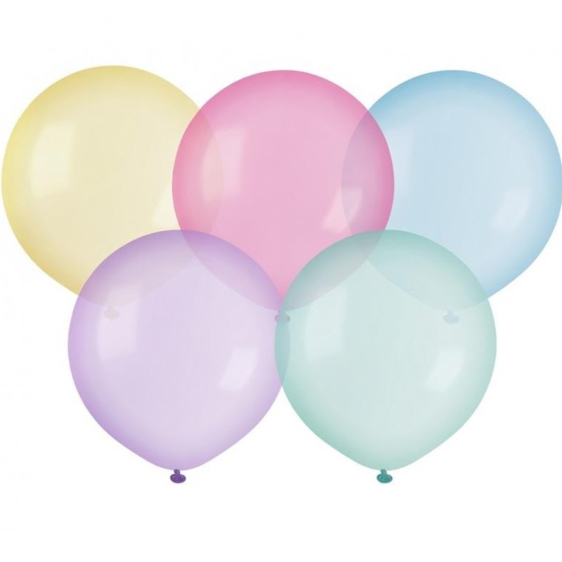 Lateksowe różnokolorowe Balony G150 krystaliczne - okrągłe, 19" - 48 cm. 25 szt.