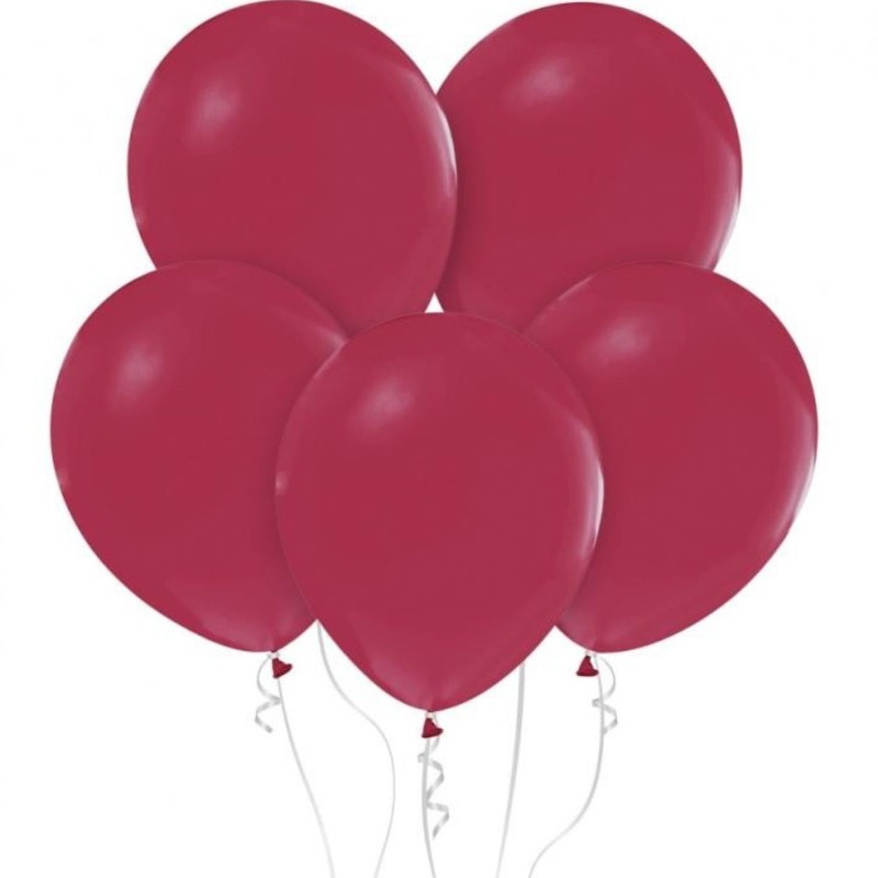 Lateksowe czerwone balony pastelowe 12" - 30 cm. 10 szt.