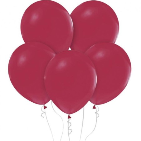 Lateksowe czerwone balony pastelowe 12" - 30 cm. 10 szt.