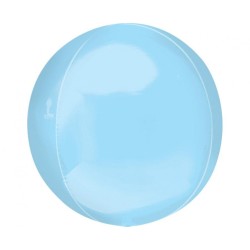 Foliowe niebieskie balony w kształcie kuli, 16” - 40 cm. 1 szt.