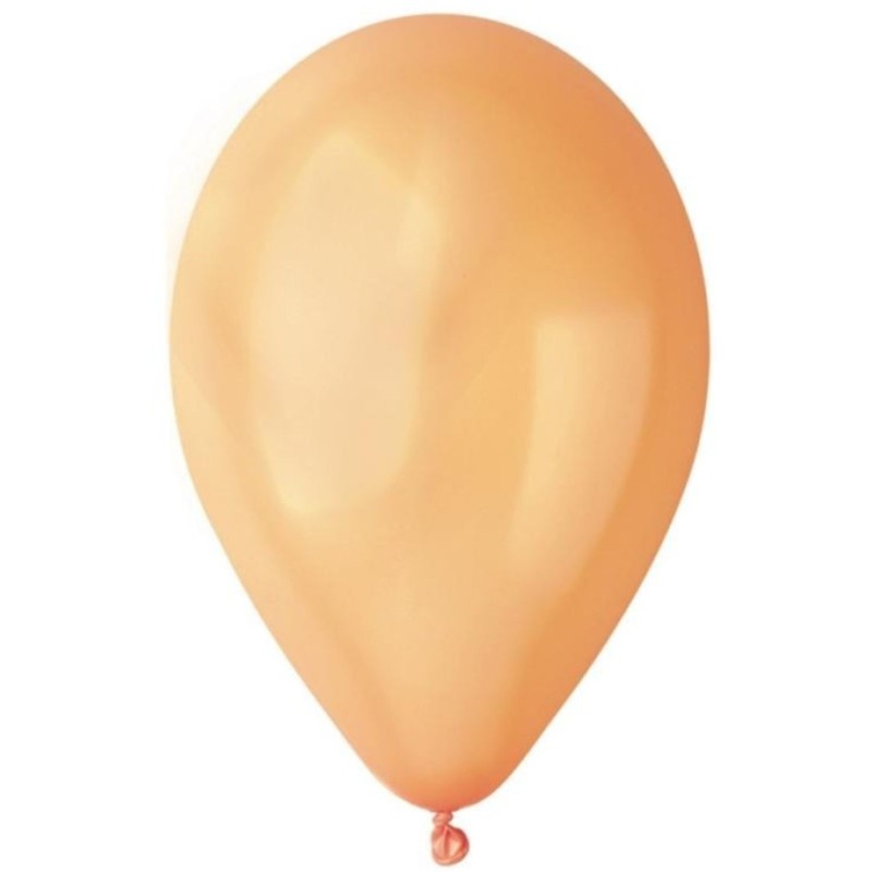 Lateksowe pomarańczowe balony metalic GM90 10" - 26 cm. 100 szt.