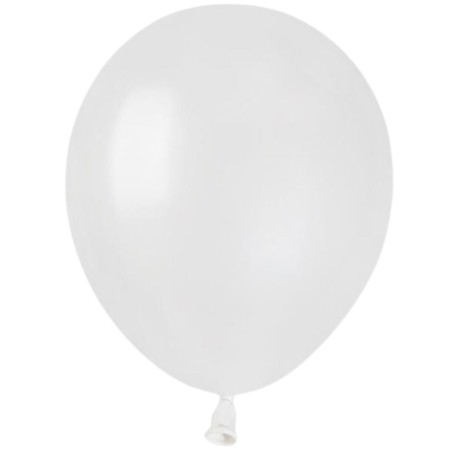Lateksowe białe balony metalic AM50 5" - 13 cm. 100 szt.
