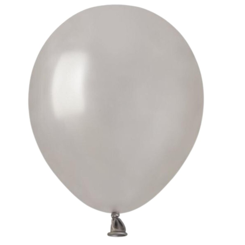Lateksowe srebrne balony metalic AM50 5" - 13 cm. 100 szt.