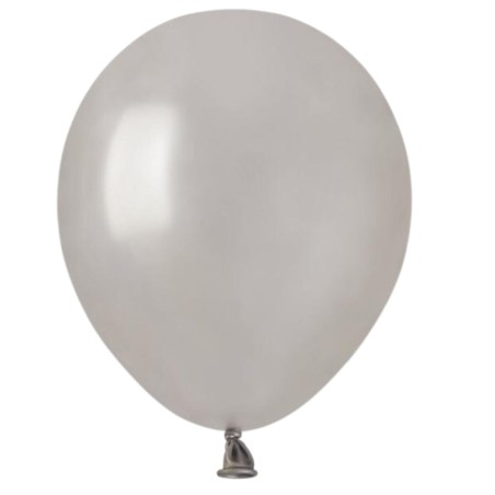 Lateksowe srebrne balony metalic AM50 5" - 13 cm. 100 szt.