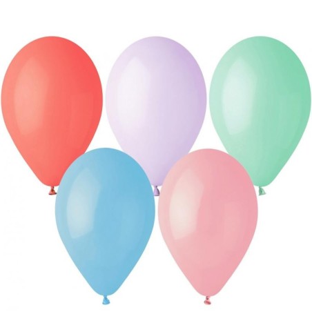 Lateksowe różnokolorowe Balony G110 pastel - klasyczne, 12" - 30 cm. 100 szt.