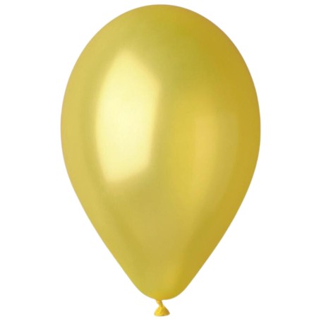 Lateksowe żółte balony metalic GM110 12" - 30 cm. 100 szt.