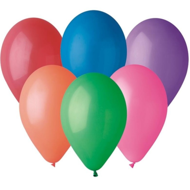 Lateksowe różnokolorowe Balony G110 pastel - klasyczne, 12" - 30 cm. 50 szt.