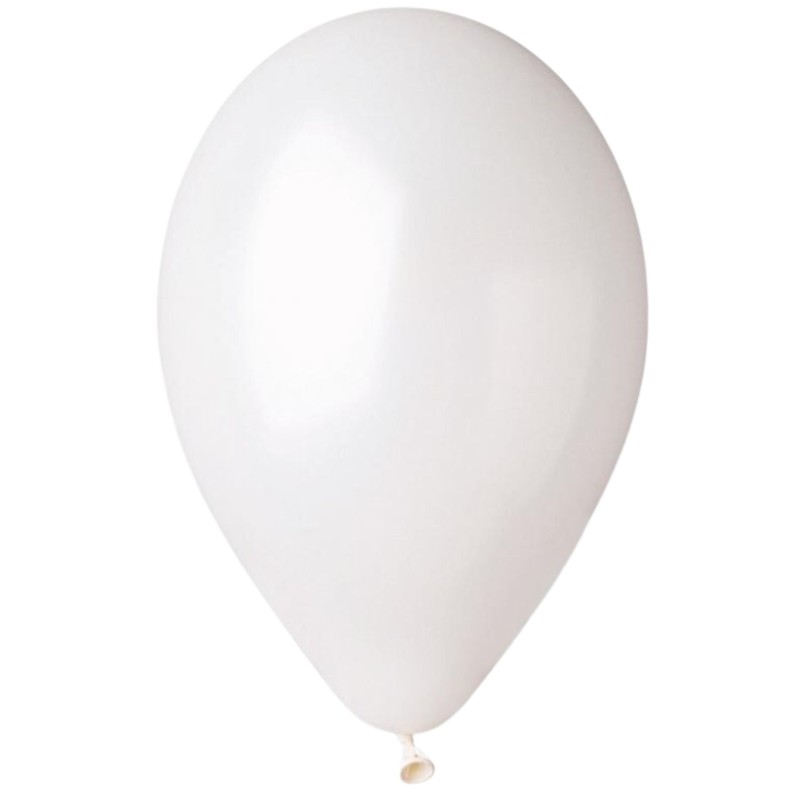 Lateksowe białe balony metalic GM110 12" - 30 cm. 100 szt.