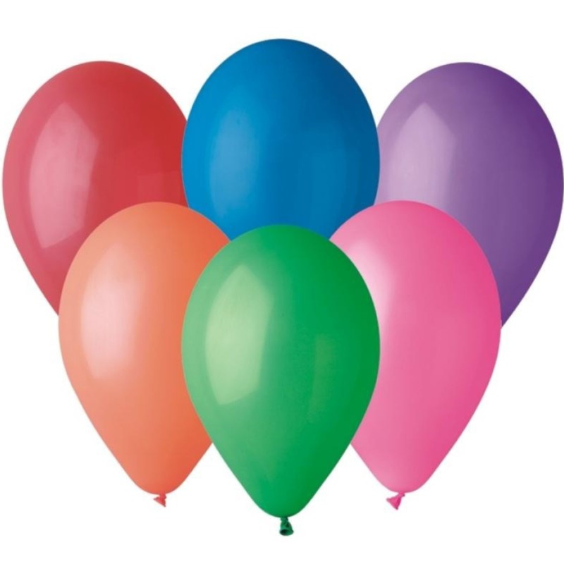 Lateksowe różnokolorowe Balony G110 pastel - klasyczne, 12" - 30 cm. 100 szt.