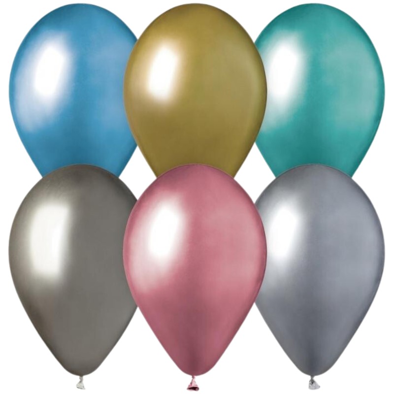 Lateksowe wielokolorowe Balony GB120 shiny - klasyczne, 13" - 33 cm. 50 szt.