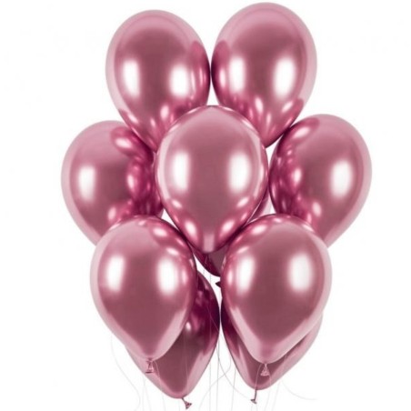 Lateksowe różowe Balony GB120 shiny - klasyczne, 13" - 33 cm. 50 szt.