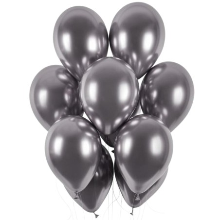 Lateksowe szare Balony GB120 shiny - klasyczne, 13" - 33 cm. 50 szt.