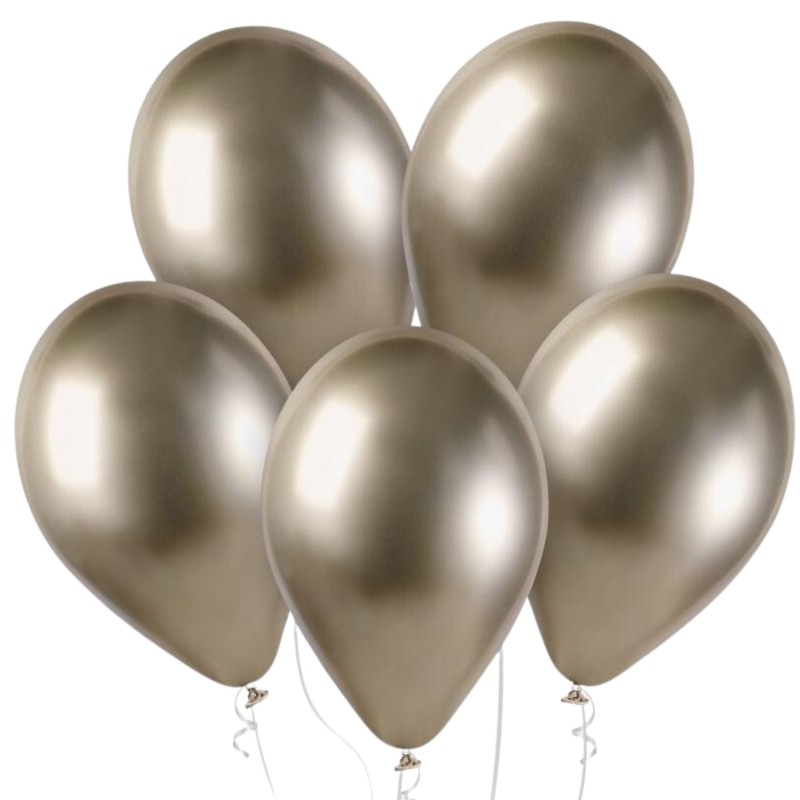 Lateksowe złote Balony GB120 shiny - klasyczne, 13" - 33 cm. 50 szt.