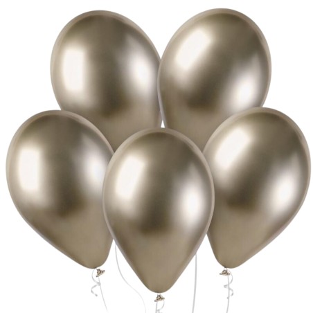 Lateksowe złote Balony GB120 shiny - klasyczne, 13" - 33 cm. 50 szt.