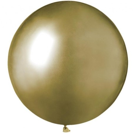 Lateksowe złote Balony GB150 shiny - okrągłe, 19" - 48 cm. 25 szt.
