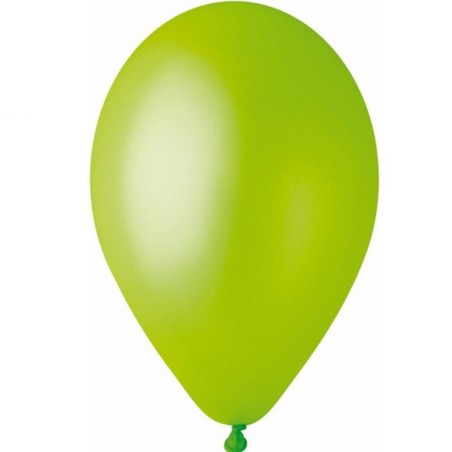 Lateksowe zielone Balony GM110 metal - klasyczne, 12" - 30 cm. 100 szt.