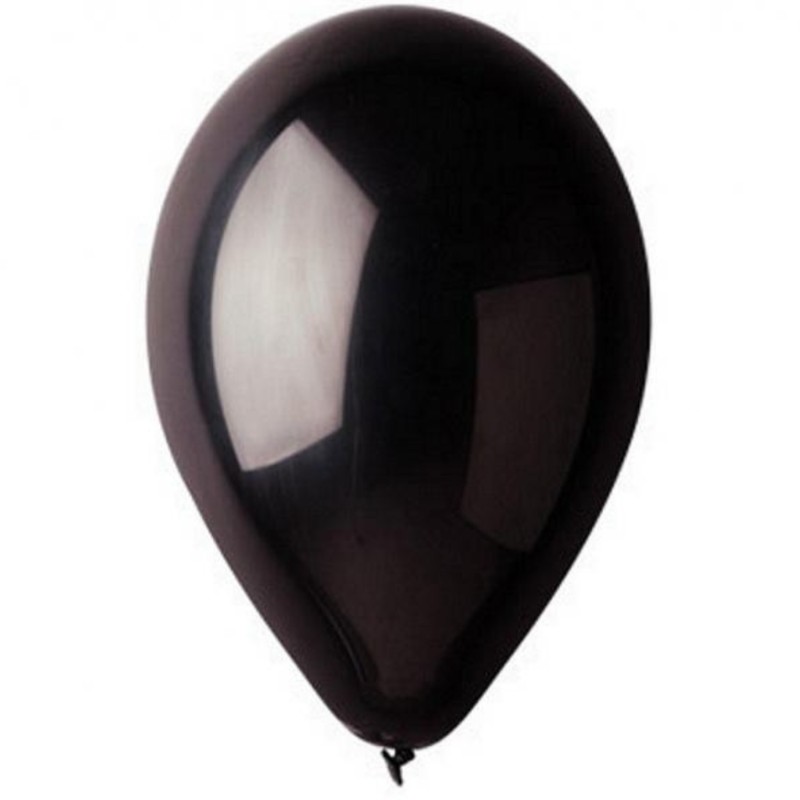 Lateksowe czarne Balony GM110 metal - klasyczne, 12" - 30 cm. 100 szt.