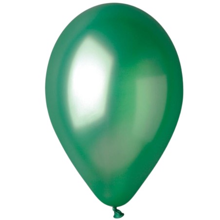 Lateksowe zielone Balony GM110 metal - klasyczne, 12" - 30 cm. 100 szt.