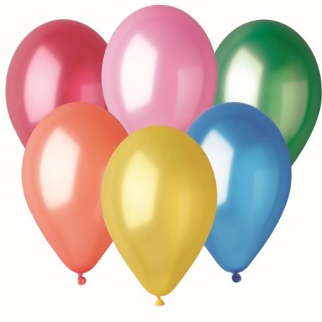 Lateksowe wielokolorowe Balony GM120 metal - klasyczne, 13" - 33 cm. 50 szt.