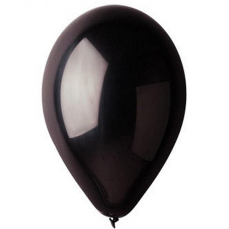 Lateksowe czarne Balony GM120 metal - klasyczne, 13" - 33 cm. 50 szt.