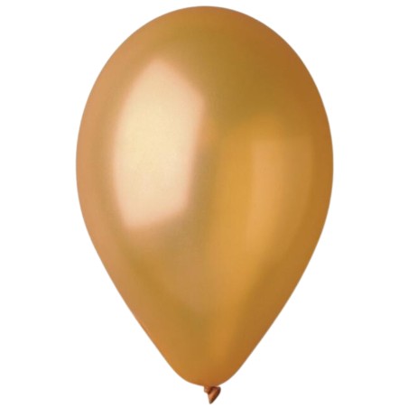 Lateksowe złote Balony GM120 metal - klasyczne, 13" - 33 cm. 50 szt.