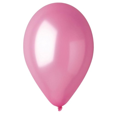 Lateksowe różowe Balony GM120 metal - klasyczne, 13" - 33 cm. 50 szt.
