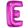 Balon foliowy różowy "Litera E", 14"- 35 cm /1szt